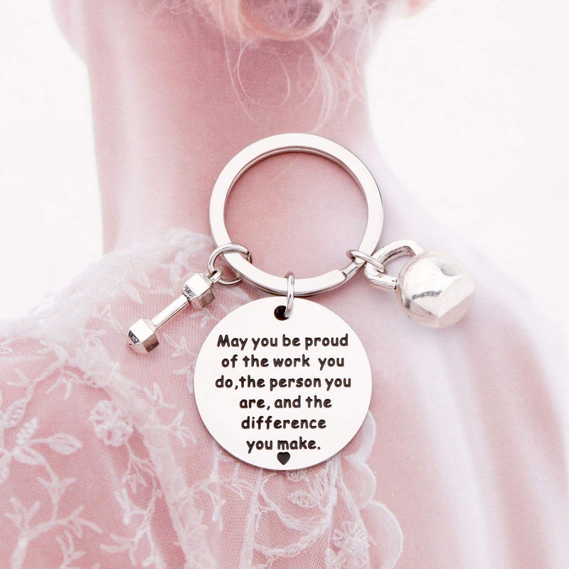 SEIRAA Fitness Trainer Gift May You be Proud of the Work You Do the Difference You Make Keychain (Fitness keychain) - Image 4